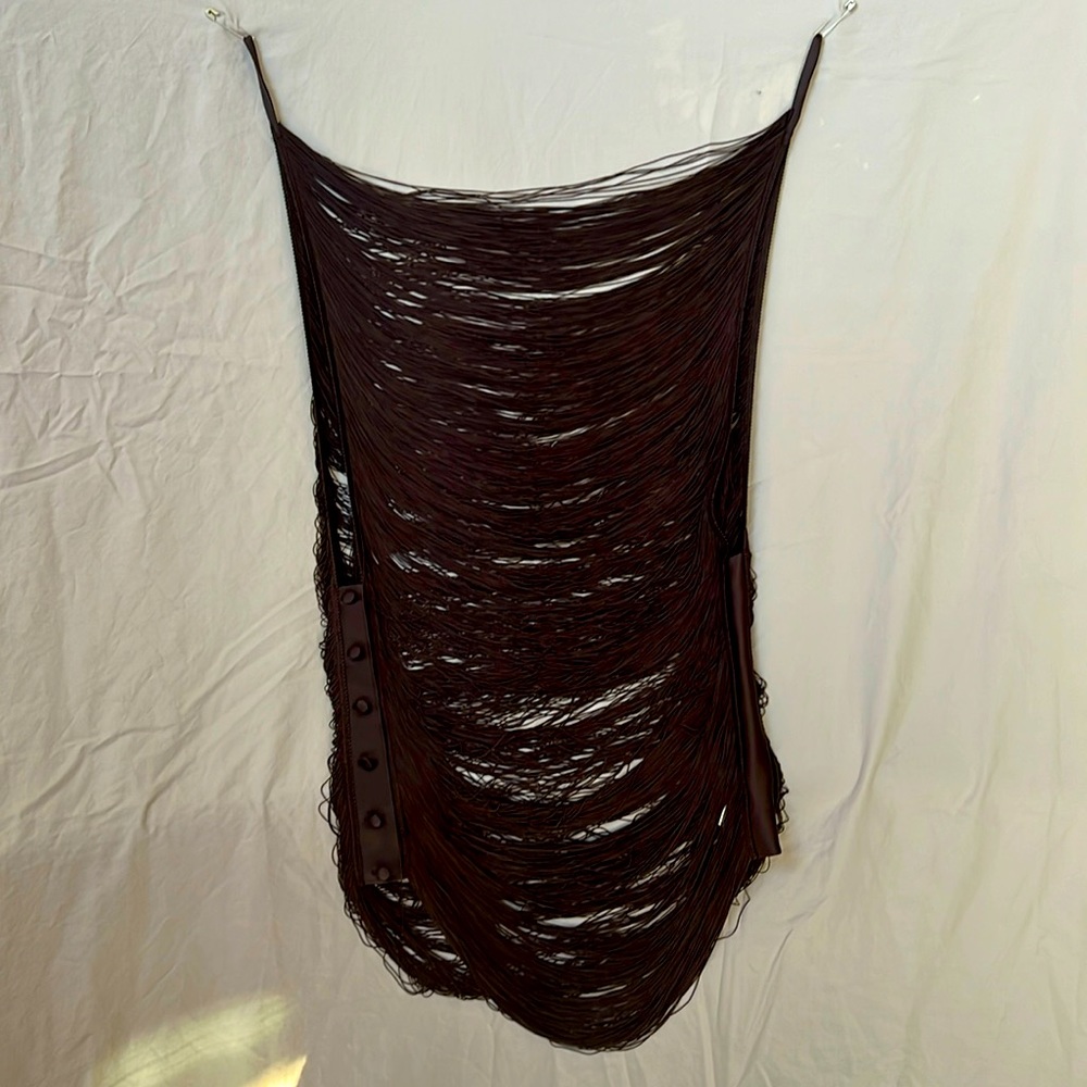Andres Sarda fringe chemise. O/S small. Designer Runway piece.